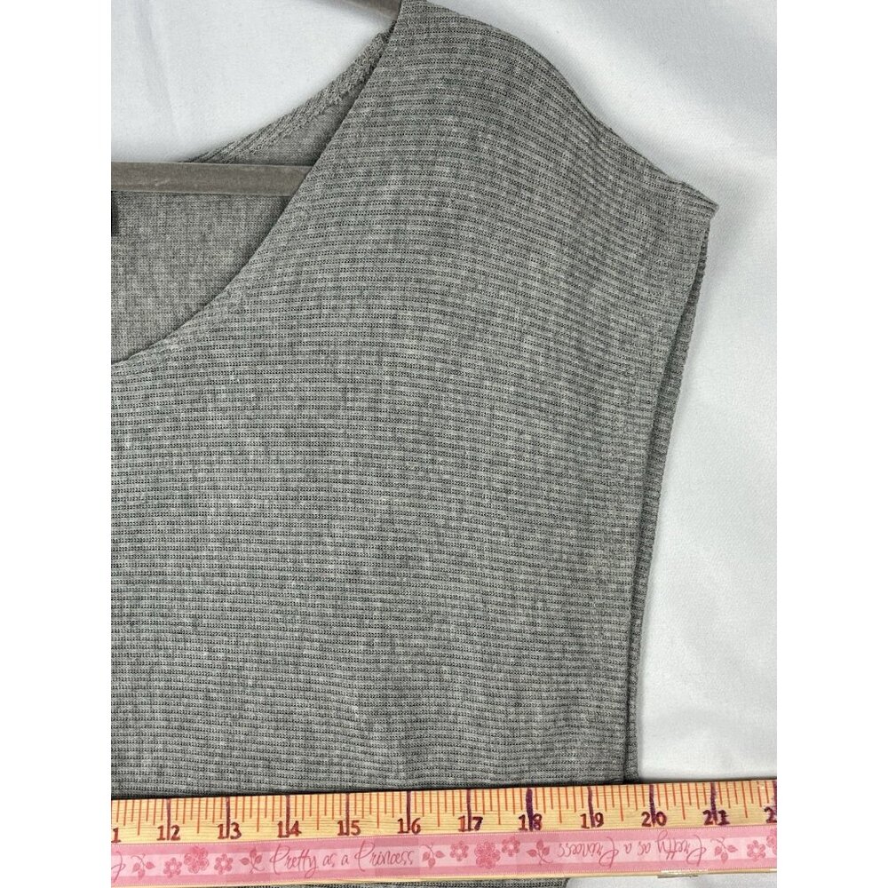 Hypnotik Gray Ribbed Knit Dress Medium Sleeveless Casual Stretch - Picture 6 of 12